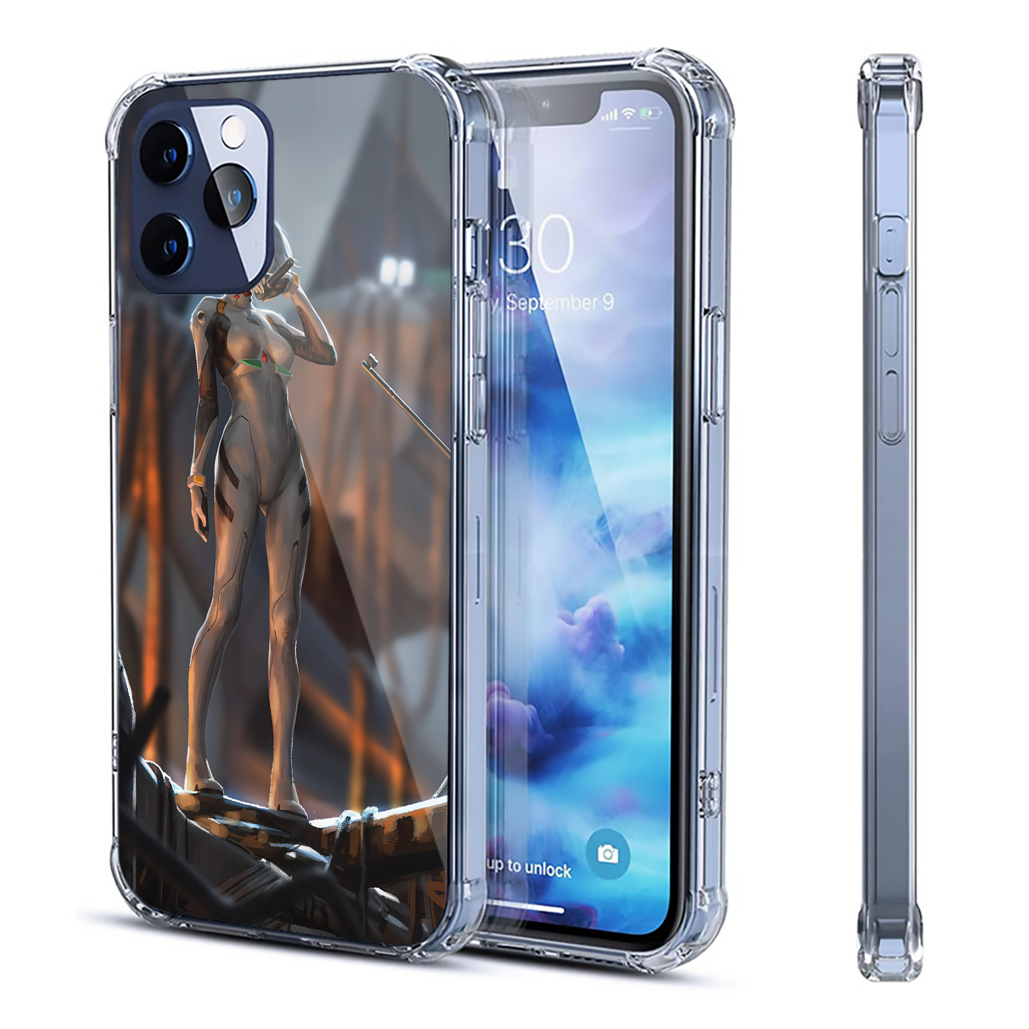 （画像用） EVA 新世紀エヴァンゲリオン 【iPhone 12シリーズ対応】透明スマホケース（クリアソフトケース）